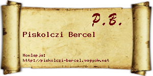 Piskolczi Bercel névjegykártya